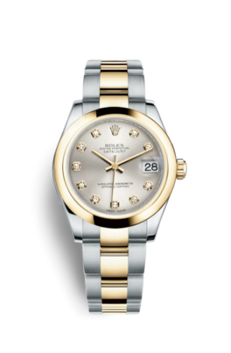 Rolex 178243-0022 : Datejust 31 Rolesor Yellow Domed / Oyster / Silver Diamond