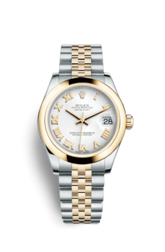 Rolex 178243-0067 : Datejust 31 Rolesor Yellow Domed / Jubilee / White Roman