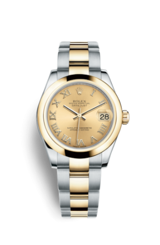 Rolex 178243-0072 : Datejust 31 Rolesor Yellow  Domed / Oyster / Champagne Roman