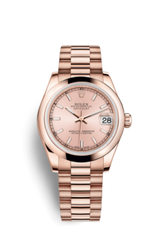 Rolex 178245f-0019 : Datejust 31 Everose Domed / President / Pink