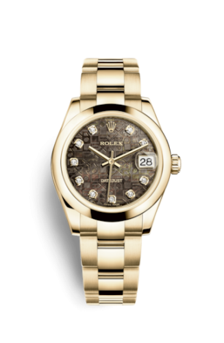 Rolex 178248-0026 : Datejust 31 Yellow Gold Domed / Oyster / Black MOP Computer