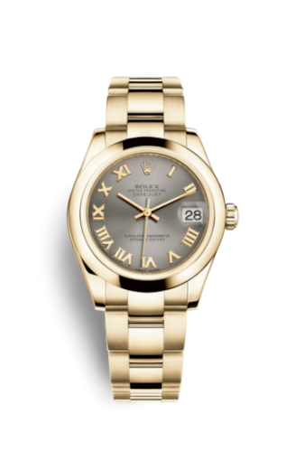 Rolex 178248-0078 : Datejust 31 Yellow Gold Domed / Oyster/ Steel Roman