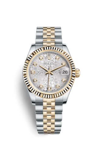 Rolex 178273-0006 : Datejust 31 Rolesor Yellow Fluted / Jubilee / Silver Computer