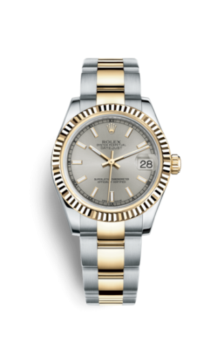 Rolex 178273-0011 : Datejust 31 Rolesor Yellow Fluted / Oyster / Silver