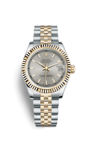Rolex 178273-0030 : Datejust 31 Rolesor Yellow Fluted / Jubilee / Silver
