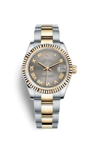 Rolex 178273-0088 : Datejust 31 Rolesor Yellow Fluted / Oyster / Steel Roman