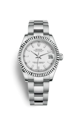 Rolex 178274-0024 : Datejust 31 Stainless Steel Fluted / Oyster / White