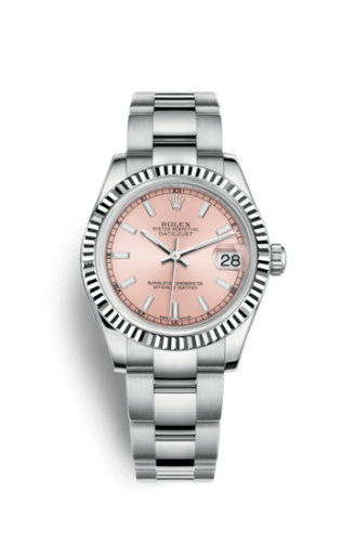 Rolex 178274-0027 : Datejust 31 Stainless Steel Fluted / Oyster / Pink
