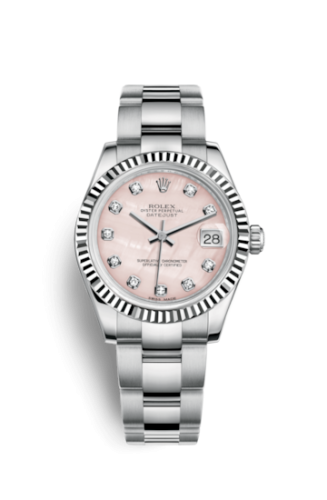 Rolex 178274-0040 : Datejust 31 Stainless Steel Fluted / Oyster / Pink MOP