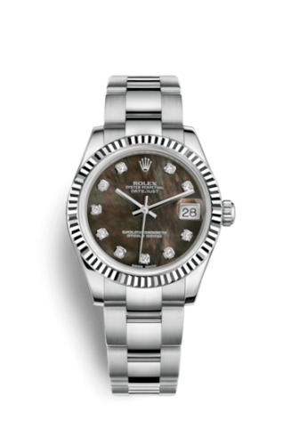 Rolex 178274-0051 : Datejust 31 Stainless Steel Fluted / Oyster / Black MOP
