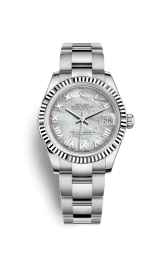 Rolex 178274-0072 : Datejust 31 Stainless Steel Fluted / Oyster / MOP - Roman