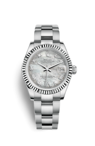 Rolex 178274-0085 : Datejust 31 Stainless Steel Fluted / Oyster / MOP - Roman