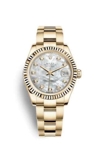Rolex 178278-0067 : Datejust 31 Yellow Gold Fluted / Oyster / MOP