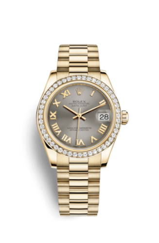 Rolex 178288-0052 : Datejust 31 Yellow Gold Diamond / President / Steel Roman
