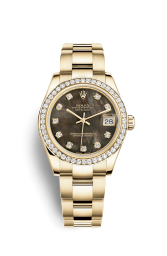 Rolex 178288-0070 : Datejust 31 Yellow Gold Diamond / Oyster / Black MOP