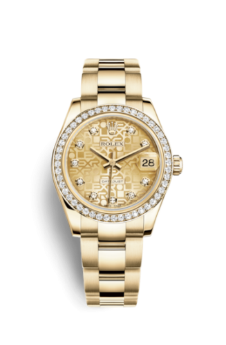 Rolex 178288-0084 : Datejust 31 Yellow Gold Diamond / Oyster / Champagne Computer