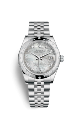 Rolex 178344-0004 : Datejust 31 Stainless Steel Domed Diamond / Jubilee / MOP - Roman