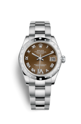 Rolex 178344-0017 : Datejust 31 Stainless Steel Domed Diamond / Oyster / Bronze - Roman
