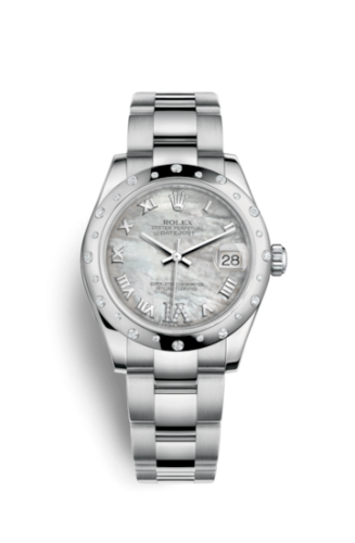 Rolex 178344-0024 : Datejust 31 Stainless Steel Domed Diamond / Oyster / MOP - Roman