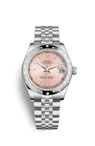 Rolex 178344-0043 : Datejust 31 Stainless Steel Domed Diamond / Jubilee / Pink