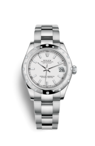 Rolex 178344-0051 : Datejust 31 Stainless Steel Domed Diamond / Oyster / White