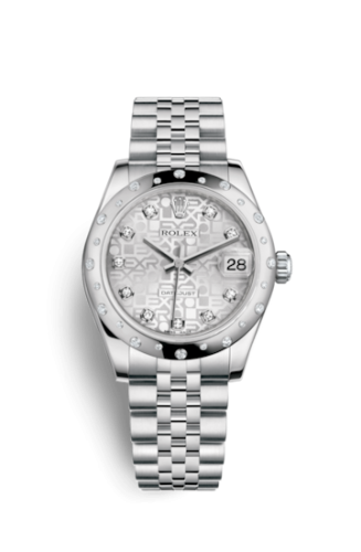 Rolex 178344-0059 : Datejust 31 Stainless Steel Domed Diamond / Jubilee / Silver Computer