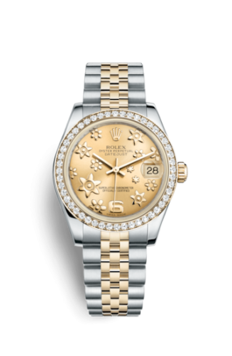 Rolex 178383-0006 : Datejust 31 Rolesor Yellow Diamond / Jubilee / Champagne Floral