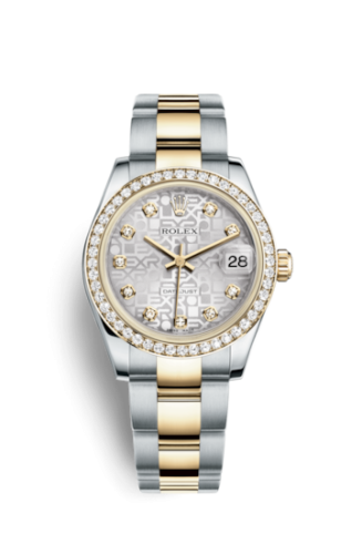 Rolex 178383-0022 : Datejust 31 Rolesor Yellow Diamond / Oyster / Silver Computer