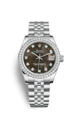 Rolex 178384-0005 : Datejust 31 Stainless Steel Diamond / Jubilee / Black MOP