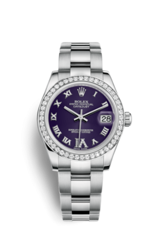 Rolex 178384-0027. : Datejust 31 Stainless Steel Diamond / Oyster / Purple - Roman