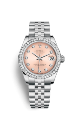 Rolex 178384-0045 : Datejust 31 Stainless Steel Diamond / Jubilee / Pink - Diamond