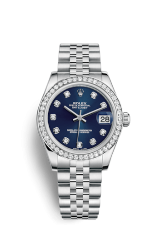 Rolex 178384-0046 : Datejust 31 Stainless Steel Diamond / Jubilee / Blue - Diamond