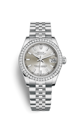 Rolex 178384-0051 : Datejust 31 Stainless Steel Diamond / Jubilee / Silver
