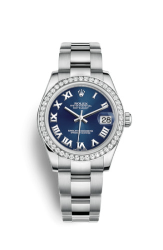 Rolex 178384-0058 : Datejust 31 Stainless Steel Diamond / Oyster / Blue - Roman