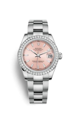 Rolex 178384-0059 : Datejust 31 Stainless Steel Diamond / Oyster / Pink