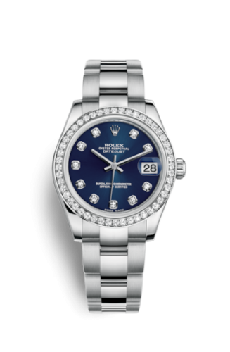 Rolex 178384-0067 : Datejust 31 Stainless Steel Diamond / Oyster / Blue - Diamond