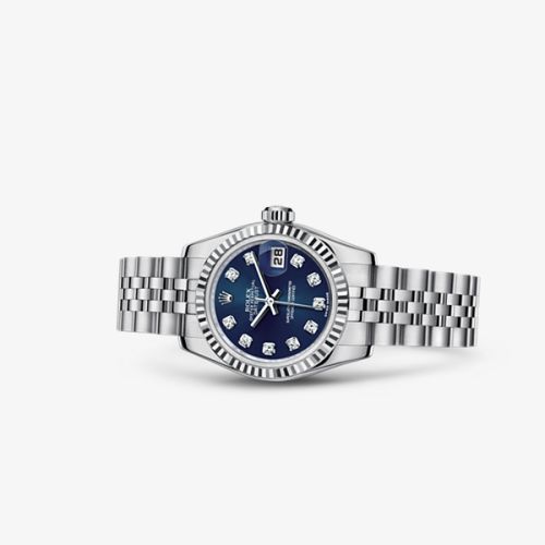 Rolex 179174-0011 : Lady-Datejust 26 Fluted Blue Diamonds Jubilee