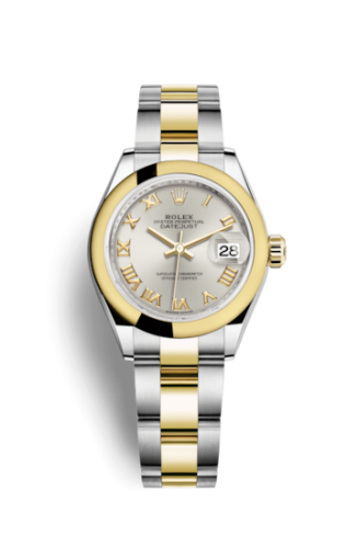 Rolex 279163-0006 : Lady-Datejust 28 Rolesor Yellow Domed / Oyster / Silver Roman