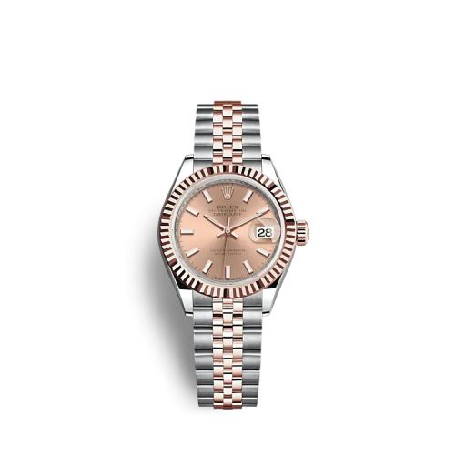 Rolex 279171-0023 : Lady-Datejust 28 Stainless Steel / Rose Gold / Fluted / Rose / Jubilee