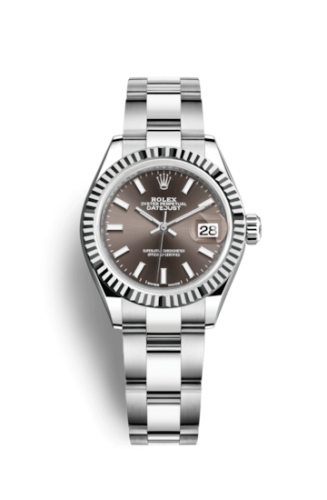 Rolex 279174-0012 : Lady-Datejust 28 Stainless Steel Fluted / Grey / Oyster