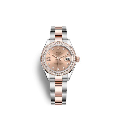 Rolex 279381RBR-0028 : Lady-Datejust 28 Stainless Steel / Rose Gold /  Diamond / Rose - Diamond / Oyster