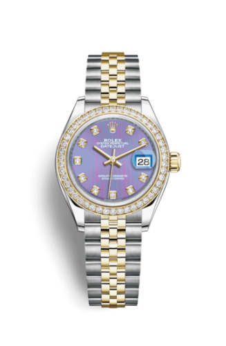 Rolex 279383rbr-0015 : Lady-Datejust 28 Rolesor Yellow Diamond / Jubilee / Lavender Diamond