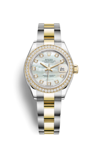 Rolex 279383rbr-0020 : Lady-Datejust 28 Rolesor Yellow Diamond / Oyster / MOP