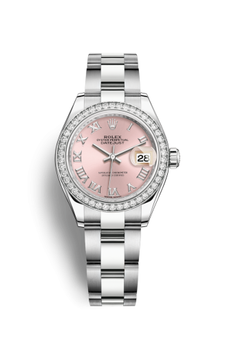 Rolex 279384rbr-0006 : Lady-Datejust 28 Stainless Steel / Diamond / Pink - Roman / Oyster