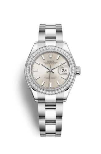 Rolex 279384rbr-0008 : Lady-Datejust 28 Stainless Steel / Diamond / Silver / Oyster