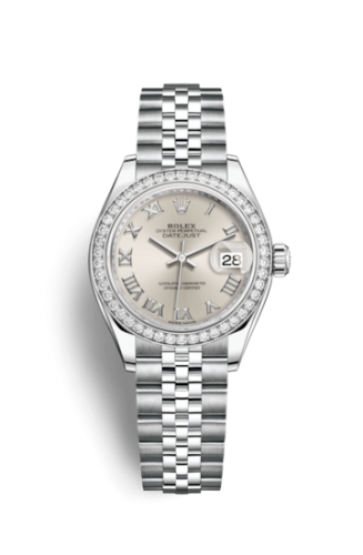 Rolex 279384rbr-0009 : Lady-Datejust 28 Stainless Steel / Diamond / Silver - Roman / Jubilee