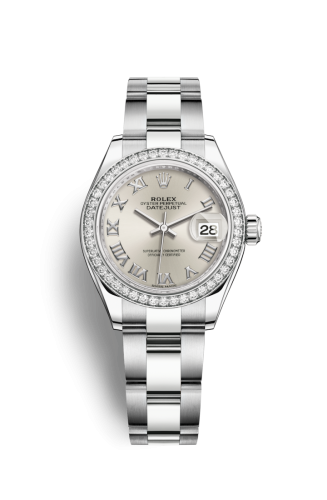 Rolex 279384rbr-0010 : Lady-Datejust 28 Stainless Steel / Diamond / Silver - Roman / Oyster