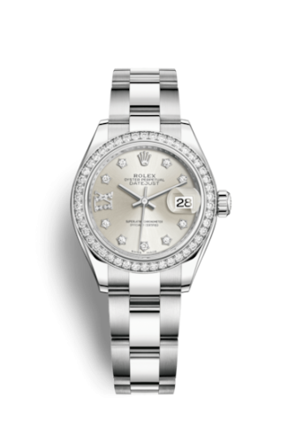 Rolex 279384rbr-0022 : Lady-Datejust 28 Stainless Steel / Diamond / Silver - Diamond / Oyster