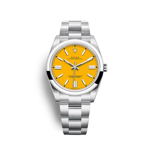 Rolex 124300-0004 : Oyster Perpetual 41 Stainless Steel / Yellow