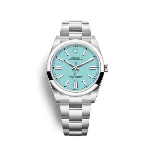 Rolex 124300-0006 : Oyster Perpetual 41 Stainless Steel / Turquoise